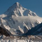 Passage délicat au K2 au Pakistan