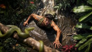 Survivre dans la jungle en Amazonie avec Inoxtag