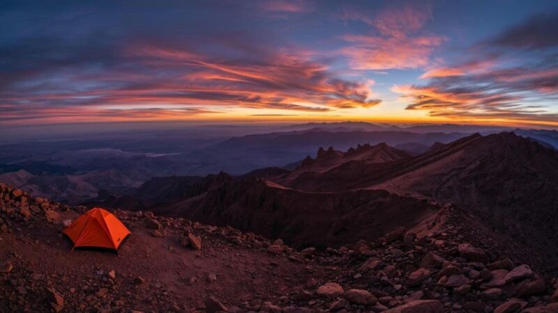 Trekking au M’Goun : panorama et bivouac