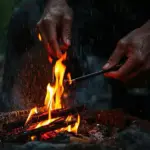 Comment allumer un feu sous la pluie battante ?