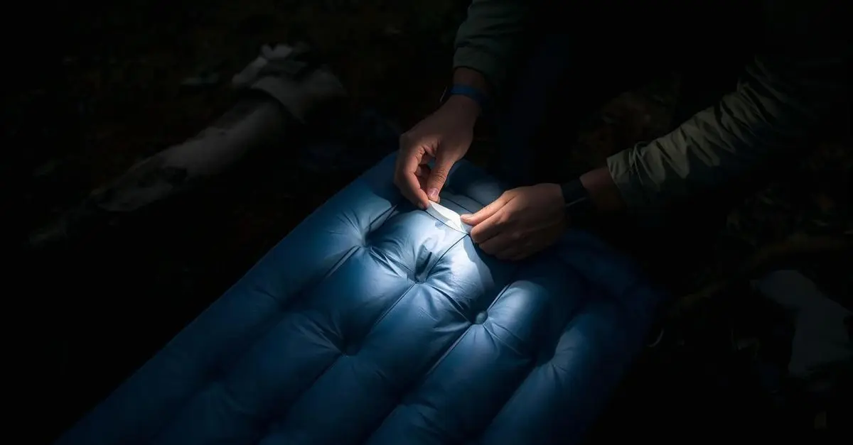 Comment réparer un matelas gonflable crevé en plein bivouac ?