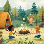 Quels jeux nature inventer pour occuper les enfants au bivouac ?
