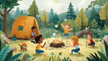 Quels jeux nature inventer pour occuper les enfants au bivouac ?