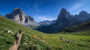 Randonner dans le Mercantour vue sur le lac des merveilles