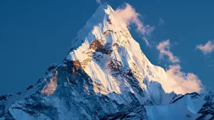 Sur les pentes de l’Ama Dablam au Népal
