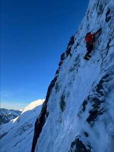 grimpe Escalade sur la face sud du mont Hicks en Nouvelle Zélande