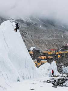 entrainepent cascade de glace du Khumbu